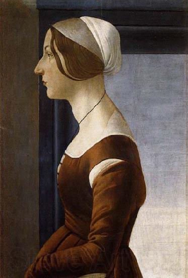 BOTTICELLI, Sandro Portrait of a Young Woman Spain oil painting art